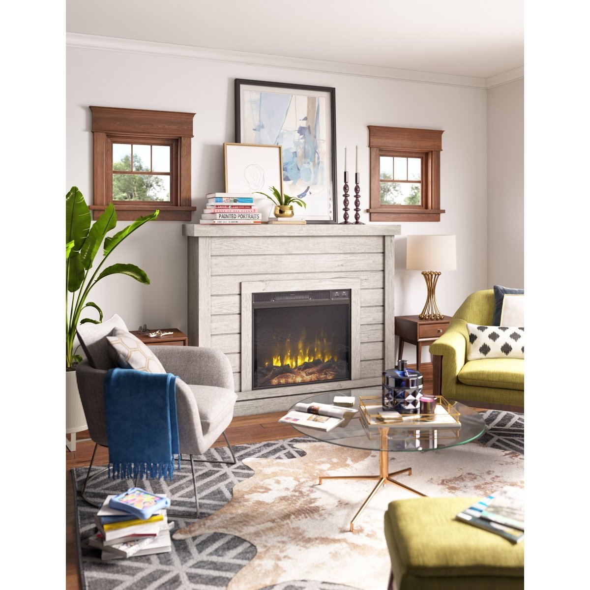 Alaya Wall Mounted Electric Fireplace Sand & Stable Finish - Ezonesglobal - Buy at Wine Coolers Online