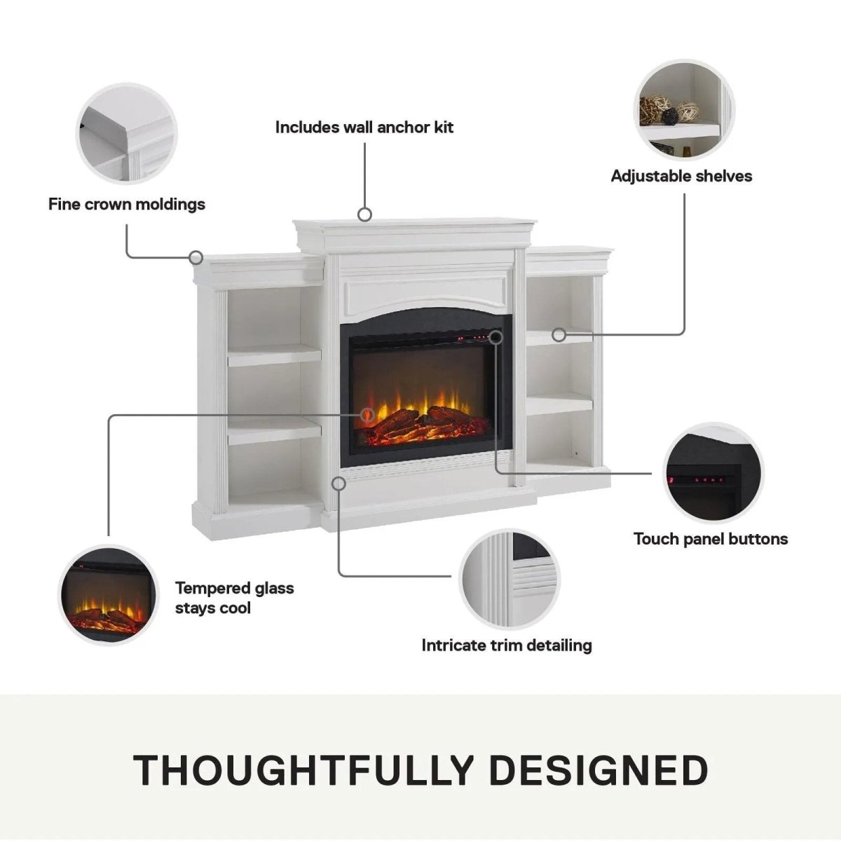 Ameriwood Home Lamont Mantel Fireplace - Ezonesglobal - Buy at Wine Coolers Online