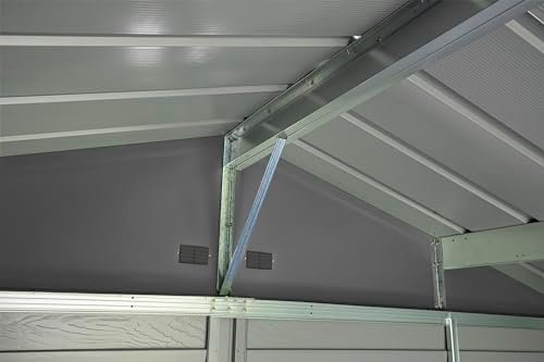Arrow Select 10′ x 12′ Outdoor Lockable Steel Storage Shed Building, Charcoal - Ezonesglobal - Buy at Wine Coolers Online