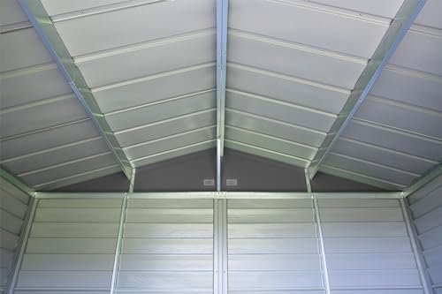 Arrow Select 10′ x 12′ Outdoor Lockable Steel Storage Shed Building, Charcoal - Ezonesglobal - Buy at Wine Coolers Online