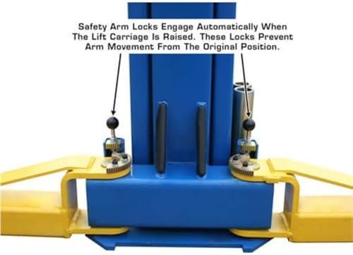 ATLAS Automotive Equipment 9OHSC - SS 2 - Post Vehicle Overhead Lift, 11’9” Minimum Ceiling Height, 9,000lb Capacity, Clear Floor, 11’10” Height, 3 - Stage Front and 2 - Stage Rear Arms, for DIY/Hobbyists - Ezonesglobal - Buy at Wine Coolers Online
