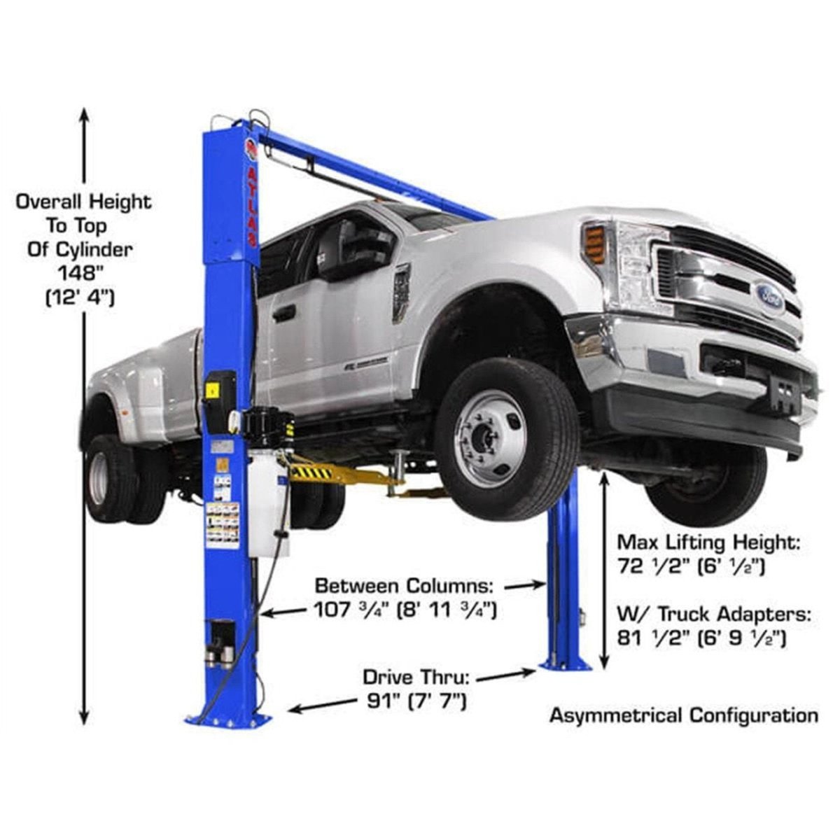 Atlas Equipment Platinum PVL10 ALI Certified Commercial Overhead 10,000 lb. Capacity 2 - Post Lift - Ezonesglobal - Buy at Wine Coolers Online