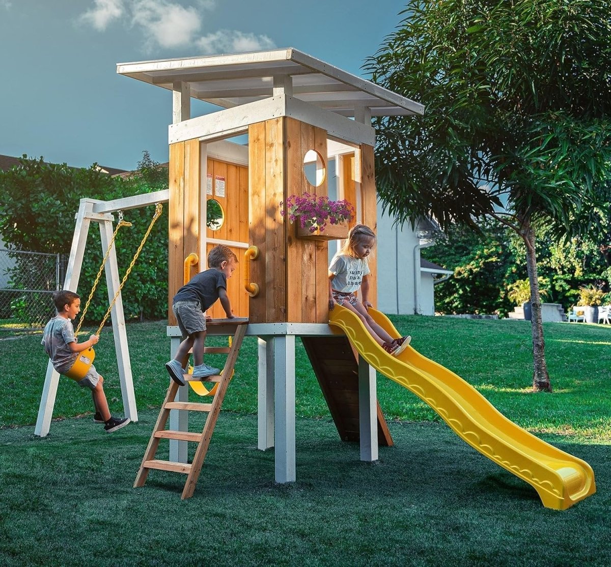 Avenlur Forest Modern Backyard Outdoor Swing Set - Ezonesglobal - Buy at Wine Coolers Online
