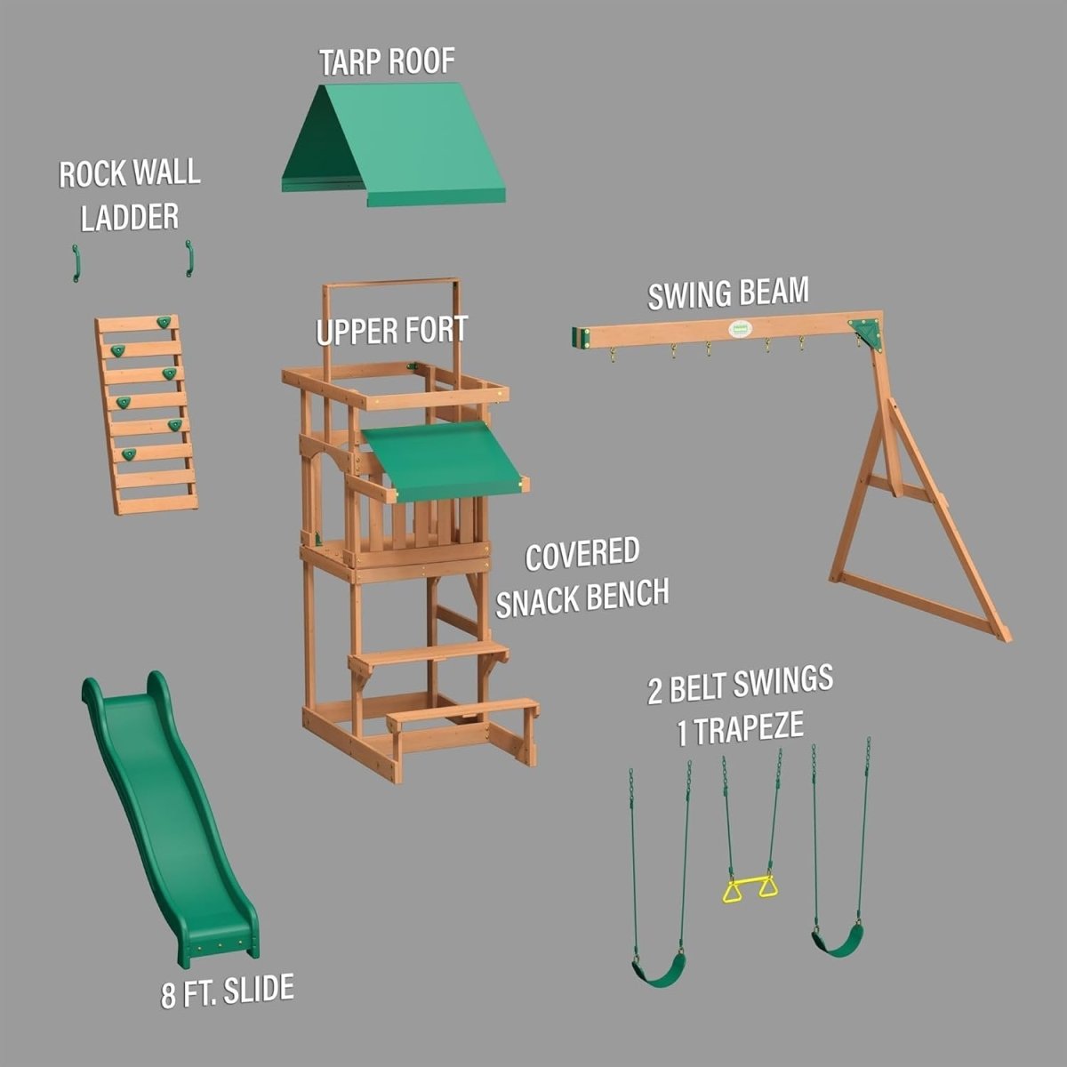 Backyard Discovery Belmont All Cedar Swing Set - Ezonesglobal - Buy at Wine Coolers Online