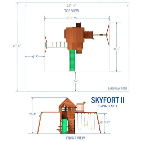 Backyard Discovery Skyfort II Cedar Wood Swing Set - Ezonesglobal - Buy at Wine Coolers Online