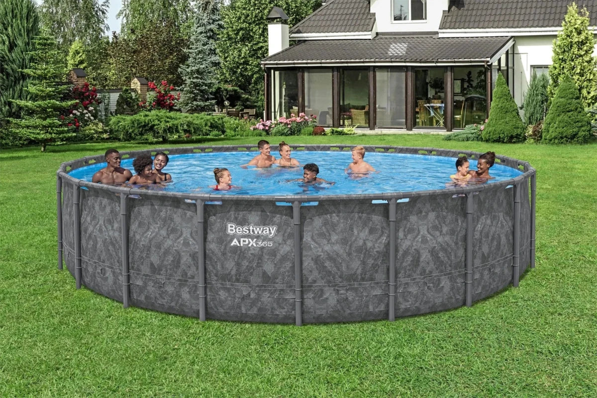 Bestway APX 365 22’x52″ Round Above Ground Swimming Pool Set with Pump and Ladder - Ezonesglobal - Buy at Wine Coolers Online