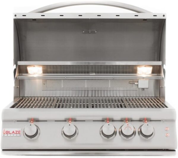 Blaze 32 Inch 4 - Burner LTE Gas Grill with Rear Burner and Built - in Lighting System - Ezonesglobal - Buy at Wine Coolers Online
