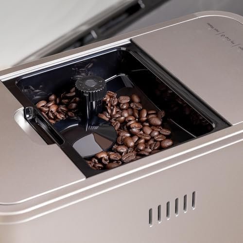 Café Affetto Automatic Espresso Machine + Milk Frother | Built - In & Adjustable Espresso Bean Grinder | One - Touch Brew in 90 Seconds | Steel Silver, 1.2 Liter, (C7CEBBS2RS3) - Ezonesglobal - Buy at Wine Coolers Online