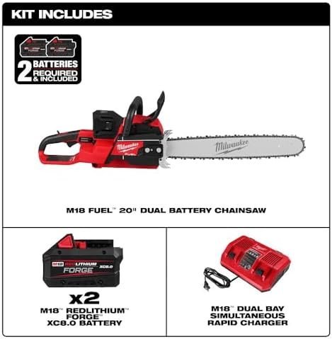 Chainsaws For Milwaukee 2827 - 22 M18 FUEL 18V 20″ Dual Battery Chainsaw Kit,Tool and Equipment,with toolbox - Ezonesglobal - Buy at Wine Coolers Online