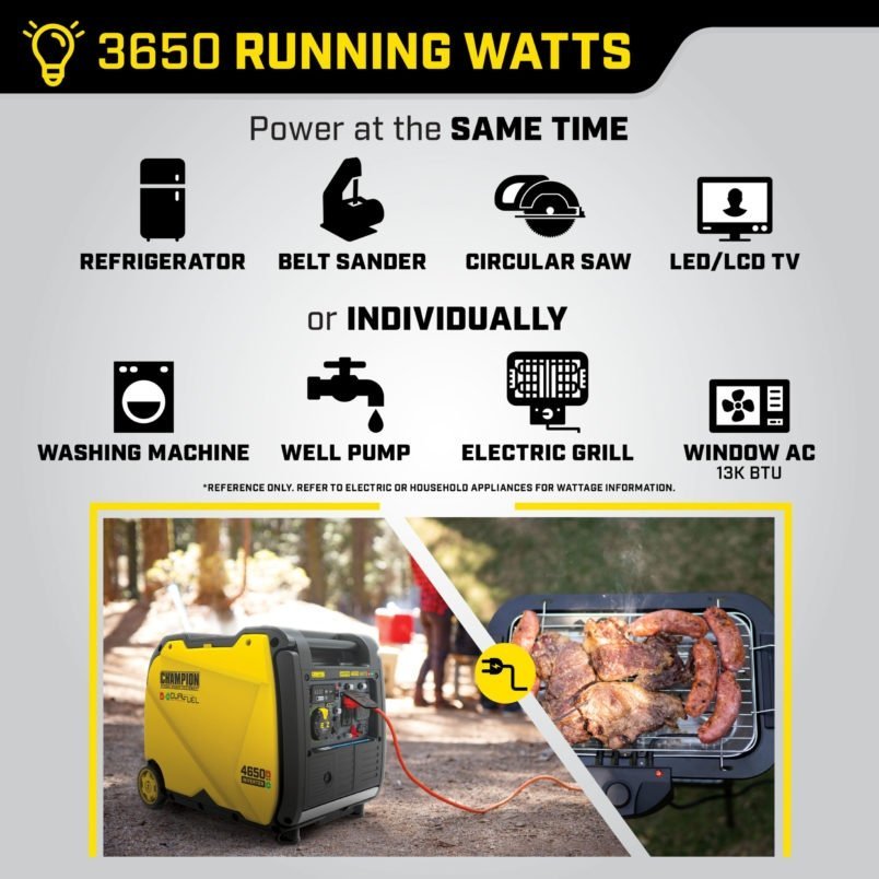 Champion 200994 3650/4650W Dual Fuel Inverter Generator - Ezonesglobal - Buy at Wine Coolers Online