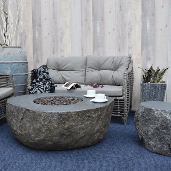 Elementi Boulder Outdoor Fire Pit Table - Ezonesglobal - Buy at Wine Coolers Online