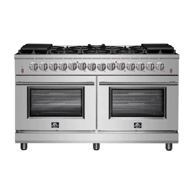 FORNO Massimo 60 - Inch Freestanding Dual Fuel Range in Stainless Steel – FFSGS6125 - 60 - Ezonesglobal - Buy at Wine Coolers Online