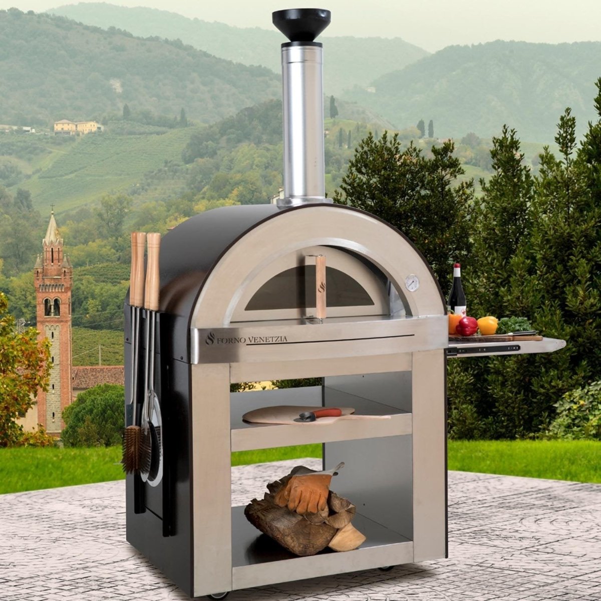 Forno Venetzia Torino 500 62 - Inch Outdoor Wood - Fired Pizza Oven – Copper - Ezonesglobal - Buy at Wine Coolers Online