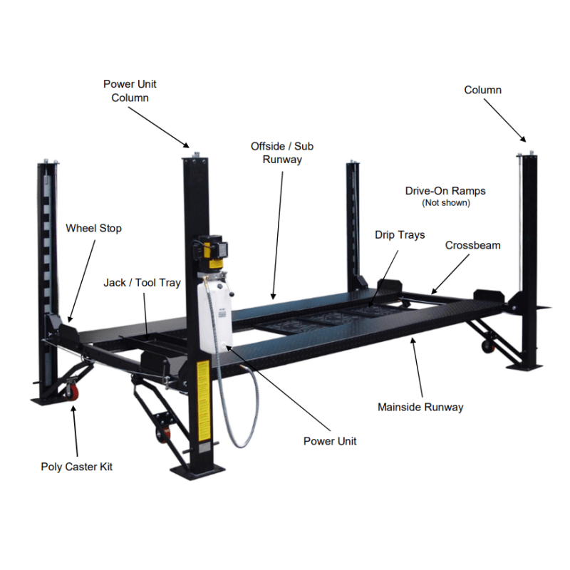 FP8K DX XLT 8,000lb 4 Post Lift – Extra Long/Tall - Ezonesglobal - Buy at Wine Coolers Online