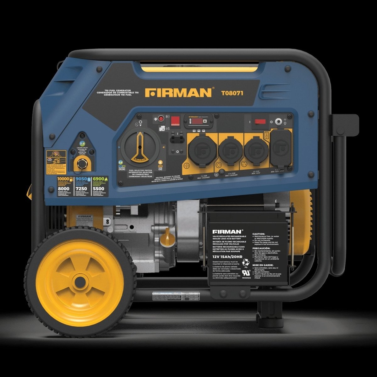 Generator 8000W/ 10,000W Tri Fuel Electric Start 120V/240V with Wheel Kit - Ezonesglobal - Buy at Wine Coolers Online
