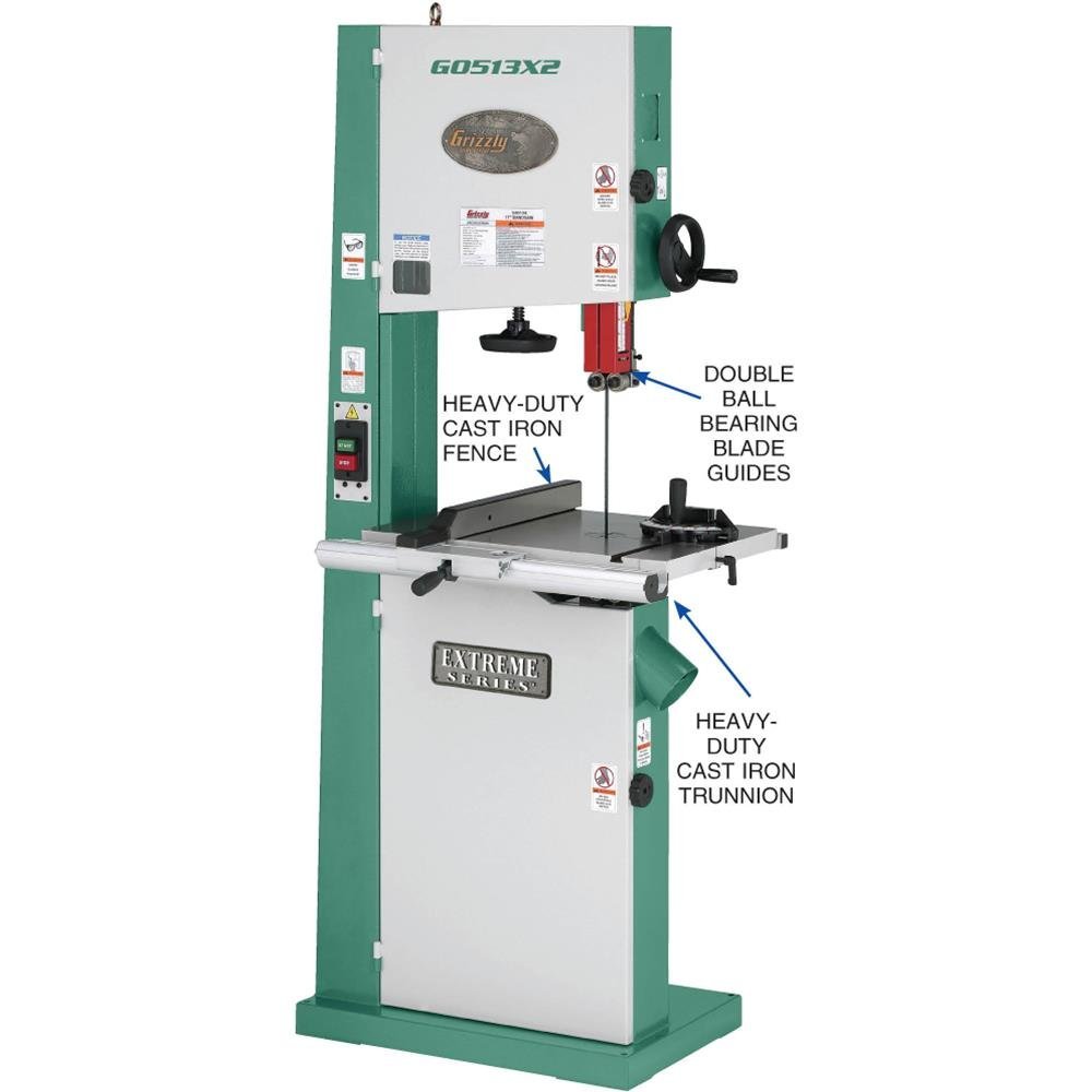 Grizzly G0513X2 – 17″ 2 HP Bandsaw w/ Cast - Iron Trunnion - Ezonesglobal - Buy at Wine Coolers Online