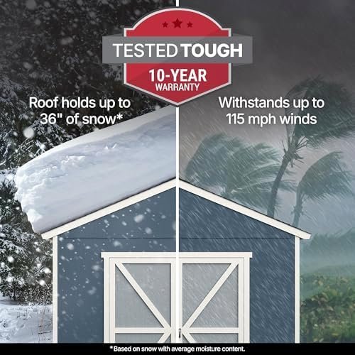 Handy Home Products Rookwood 10×12 Do - It - Yourself Wooden Storage Shed - Does not Include Floor kit, Paint, or Roofing Shingles - Ezonesglobal - Buy at Wine Coolers Online