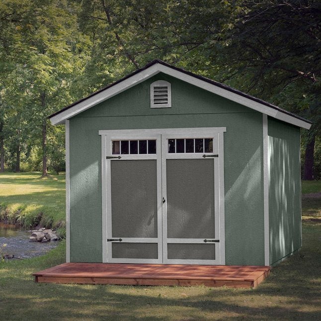 Heartland Asheville 10 - ft x 12 - ft Gable Style Wood Outdoor Storage Shed - Ezonesglobal - Buy at Wine Coolers Online
