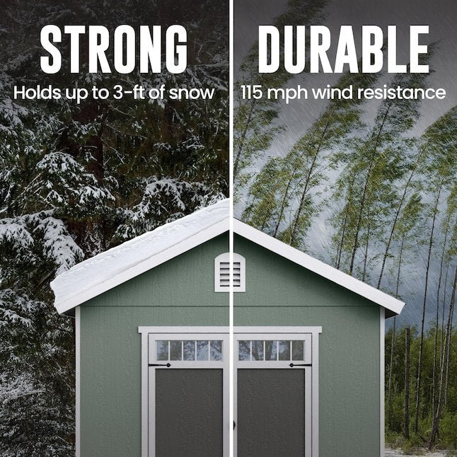 Heartland Asheville 10 - ft x 12 - ft Gable Style Wood Outdoor Storage Shed - Ezonesglobal - Buy at Wine Coolers Online