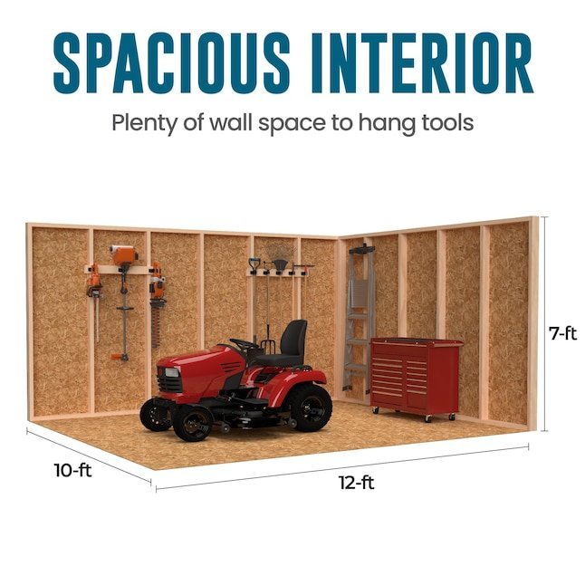 Heartland Asheville 10 - ft x 12 - ft Gable Style Wood Outdoor Storage Shed - Ezonesglobal - Buy at Wine Coolers Online