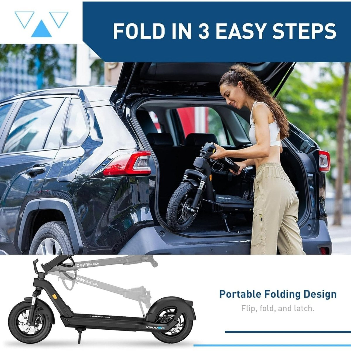 Hiboy X300 Electric Scooter, 700W Peak Motor, 12″ Pneumatic Tires, 23 Mph & 38 Miles Range, Folding Commuter Electric Scooter for Adults - Ezonesglobal - Buy at Wine Coolers Online