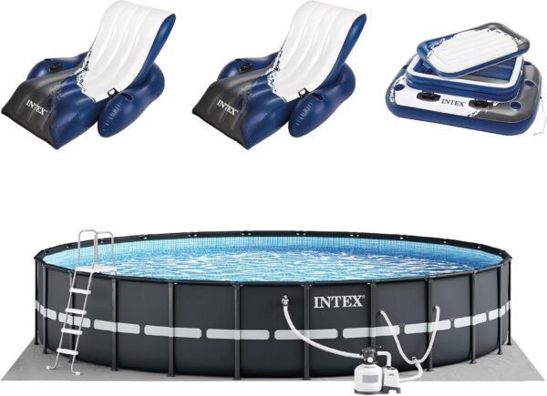 Intex Ultra XTR Round Frame Pool with Pump, Cooler, and Floats (2 Pack) - Ezonesglobal - Buy at Wine Coolers Online