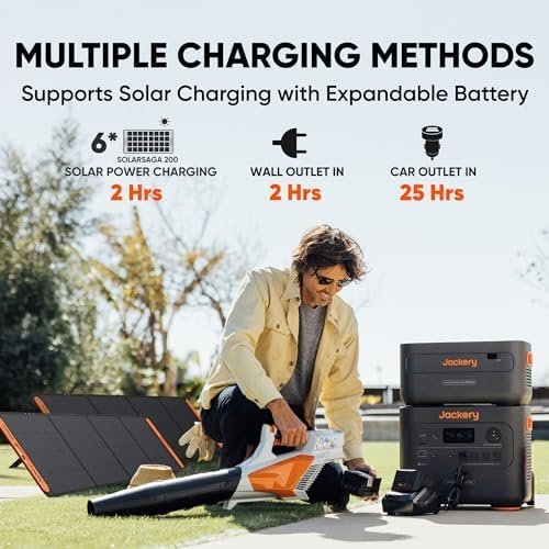 Jackery Solar Generator 4000 Kit, Explorer 2000 Plus and 1X PackPlus E2000 Plus Expandable Battery with 2X200W Solar Panel, 4085 Wh LiFePO4, 3000W Output for Outdoor RV Camping & Home Emergency - Ezonesglobal - Buy at Wine Coolers Online