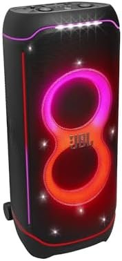 JBL Partybox Ultimate – Multi Purpose Party Speaker, with Wi - fi & Bluetooth Connectivity, Wireless, Lightshow, IPx4 Slashproof, Dual Mic & Guitar Inputs, Handle & Sturdy Wheels, Black - Ezonesglobal - Buy at Wine Coolers Online