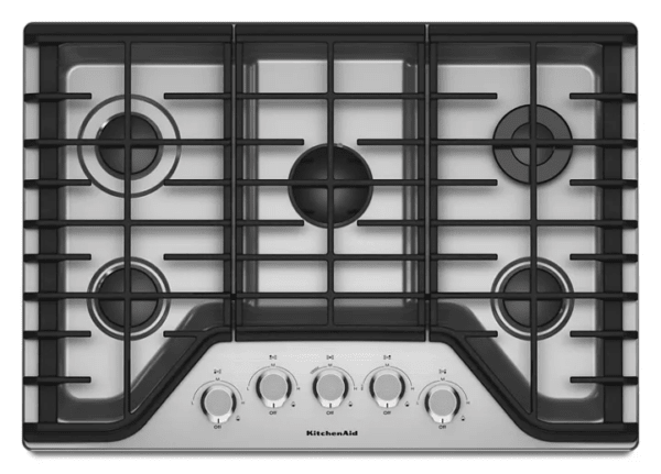 KitchenAid 30″ 5 - Burner Gas Cooktop KCGS350ESS - Ezonesglobal - Buy at Wine Coolers Online