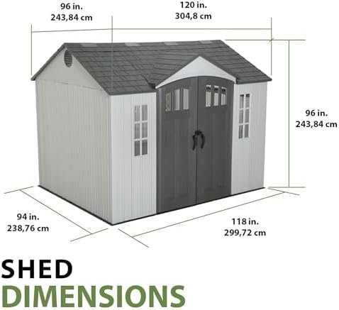 Lifetime 60243 10 x 8 Ft. Outdoor Storage Shed - Ezonesglobal - Buy at Wine Coolers Online