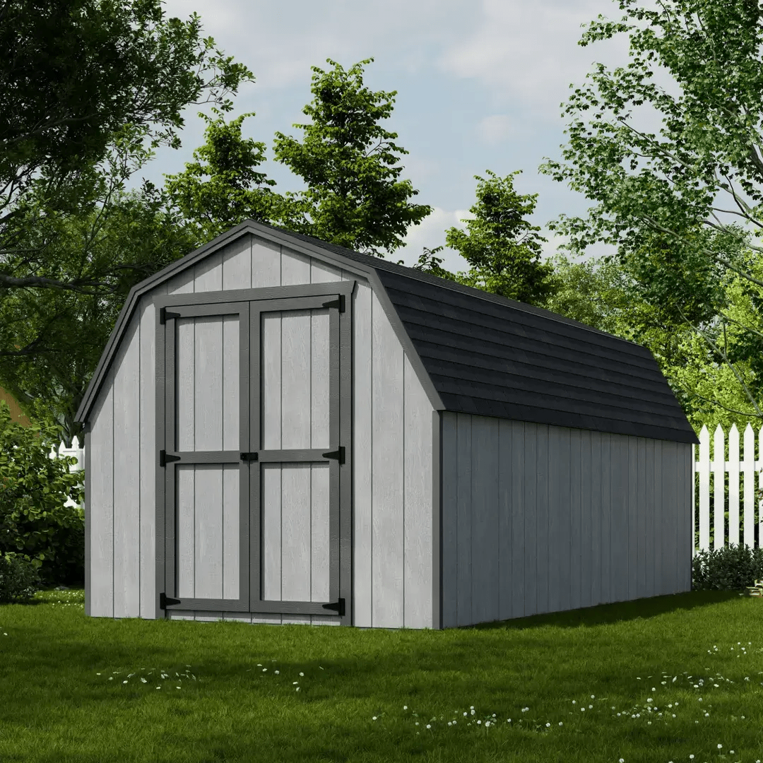 Little Cottage Co. 8 x 16 Foot Value Gambrel Barn with 4 Foot Sidewalls – Precut Kit - Ezonesglobal - Buy at Wine Coolers Online