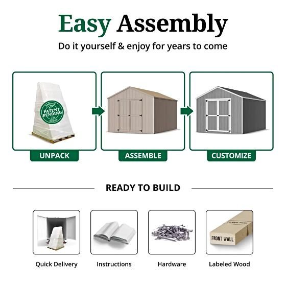 Little Cottage Co. Pre - Cut 12×12 Value Gable Shed Kit - Ezonesglobal - Buy at Wine Coolers Online