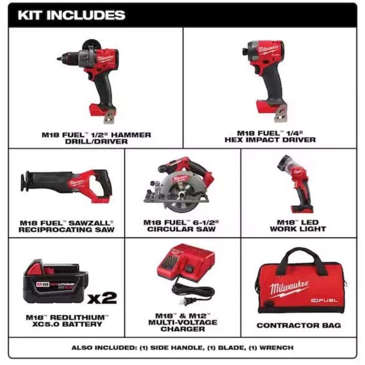 Milwaukee M18 FUEL Cordless Brushless 5 Tool Combo Kit - Ezonesglobal - Buy at Wine Coolers Online