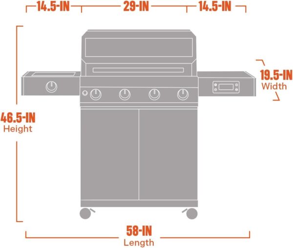 Monument Grills Denali 425 Black Smart Tech Propane Gas Grill - Ezonesglobal - Buy at Wine Coolers Online