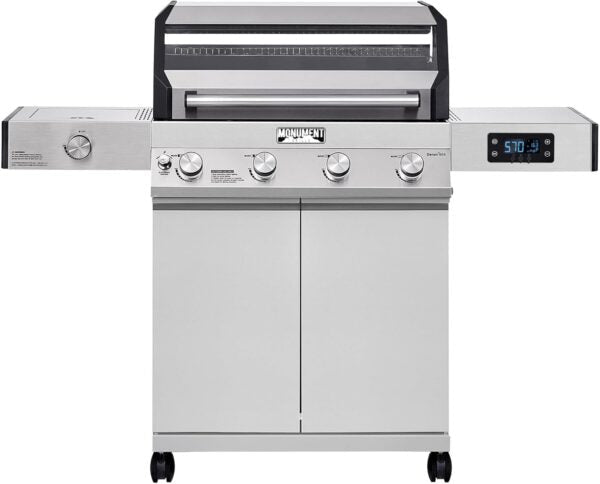Monument Grills Eminence 405 |Tech Stainless Propane Gas Grill Eminence 405 & Cast Iron Cooking Plate - Ezonesglobal - Buy at Wine Coolers Online