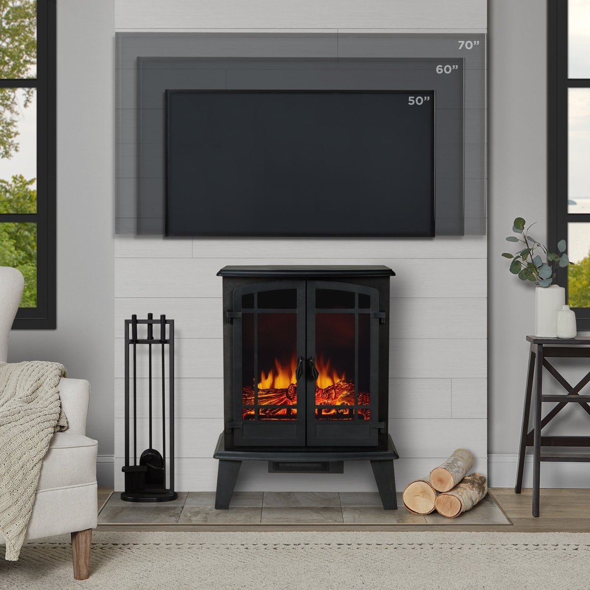 Real Flame Foster 25″ Electric Fireplace - Ezonesglobal - Buy at Wine Coolers Online