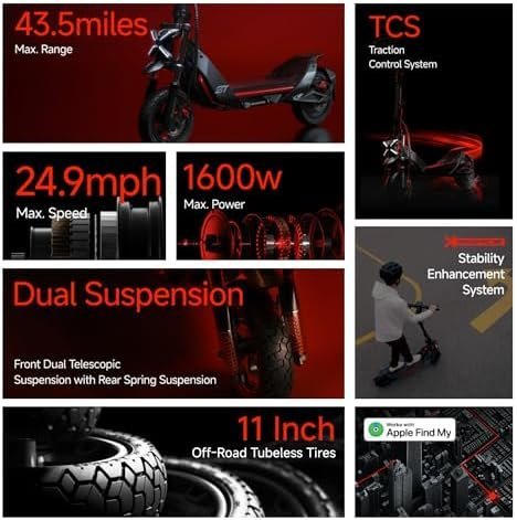 Segway ZT3 Pro Electric Scooter, Up to 24.9 MPH, 43.5 - Mile Range, Dual Suspension, Flash Charge, 1600W Peak Motor, Off - Road Scooter for Adults UL Certified (UL2272/2271) - Ezonesglobal - Buy at Wine Coolers Online