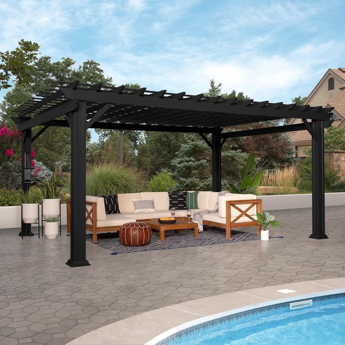 Stratford Traditional Steel Pergola - Ezonesglobal - Buy at Wine Coolers Online