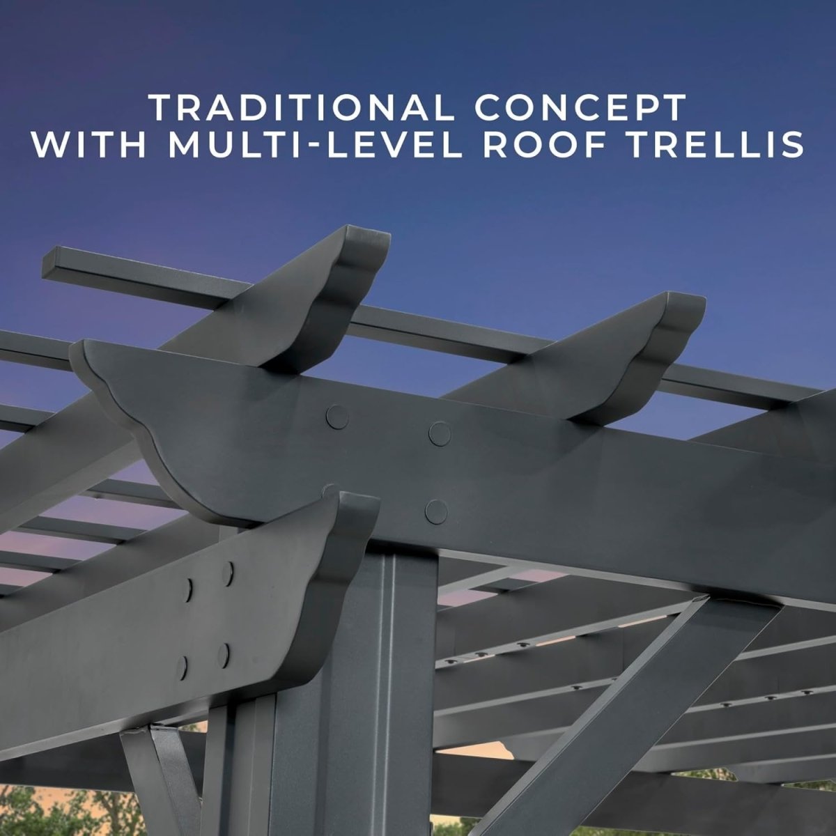 Stratford Traditional Steel Pergola - Ezonesglobal - Buy at Wine Coolers Online