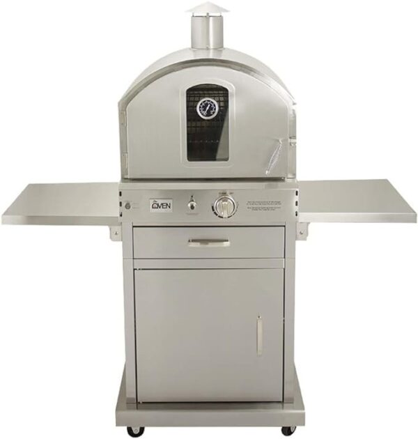 Summerset ‘The Oven’ Outdoor Freestanding Large Capacity Gas Oven with Pizza Stone, Smoker Box and Mobile Cart, 304 Stainless Steel Construction, Natural Gas - Ezonesglobal - Buy at Wine Coolers Online