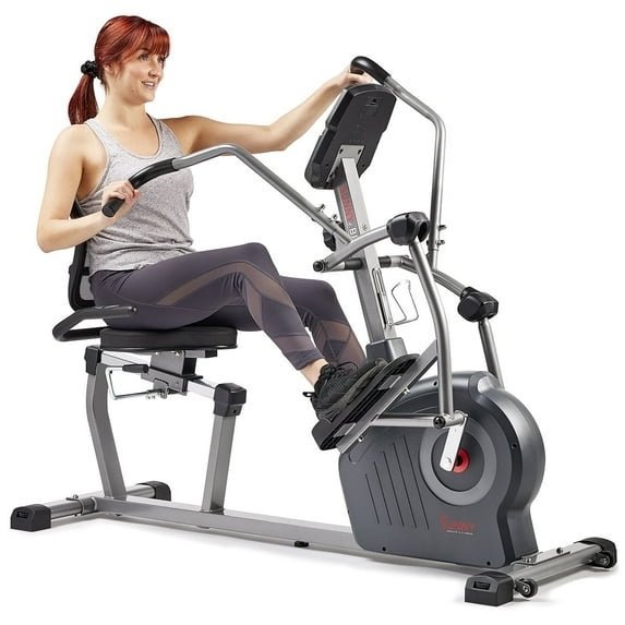 Sunny Health & Fitness Comfy Recumbent Cross Trainer Recumbent Elliptical Bike - Ezonesglobal - Buy at Wine Coolers Online