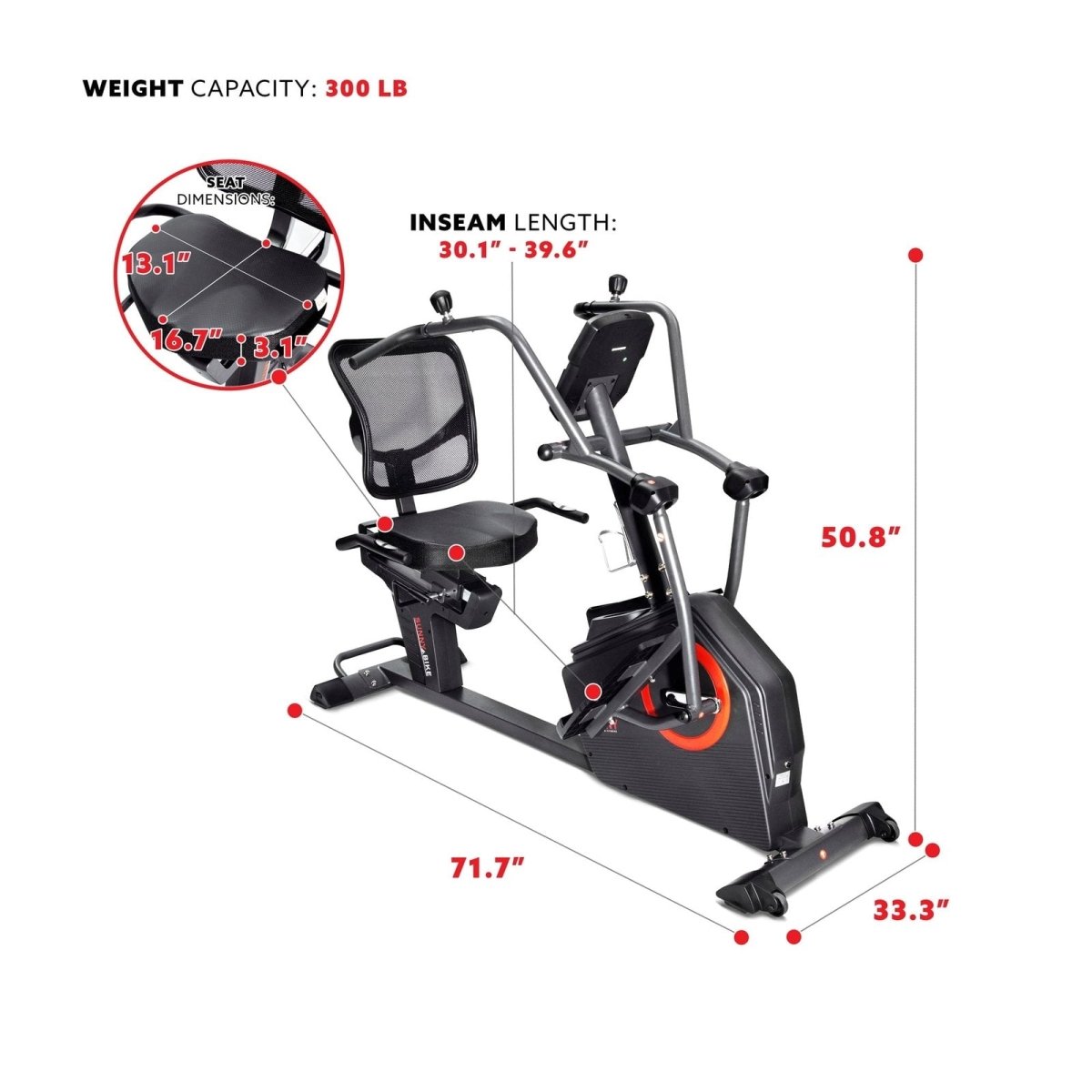 Sunny Health & Fitness Smart Recumbent Cross Trainer Elliptical Exercise Bike - Ezonesglobal - Buy at Wine Coolers Online
