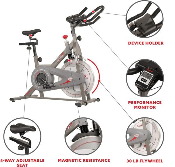 Sunny Health & Fitness Synergy Pro Magnetic Indoor Cycling Bike - Ezonesglobal - Buy at Wine Coolers Online