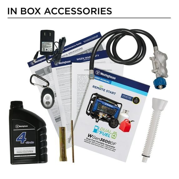 Westinghouse 4650 Peak Watt Dual Fuel Portable Generator, Remote Electric Start, RV Ready Outlet - Ezonesglobal - Buy at Wine Coolers Online