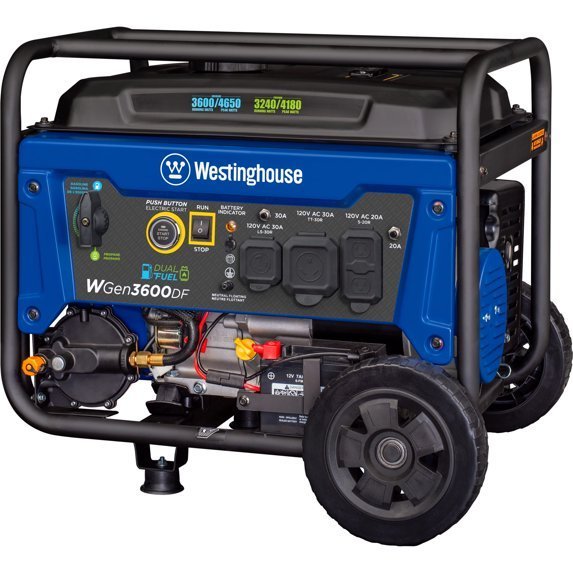 Westinghouse 4650 Peak Watt Dual Fuel Portable Generator, Remote Electric Start, RV Ready Outlet - Ezonesglobal - Buy at Wine Coolers Online