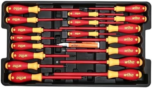Wiha 32800 Insulated Tool Set with Screwdrivers, Nut Drivers, Pliers, Cutters, Ruler, Knife and Sockets in Rolling Tool Case, 10,000 Volt Tested and 1000 Volt Rated, 80 - Piece Set - Ezonesglobal - Buy at Wine Coolers Online