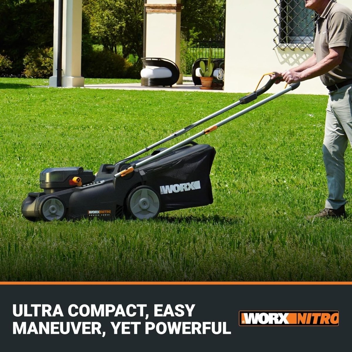 WORX Nitro 40V 16″ Cordless Lawn Mower w/Brushless Motor 2.0 & Intellicut - Ezonesglobal - Buy at Wine Coolers Online
