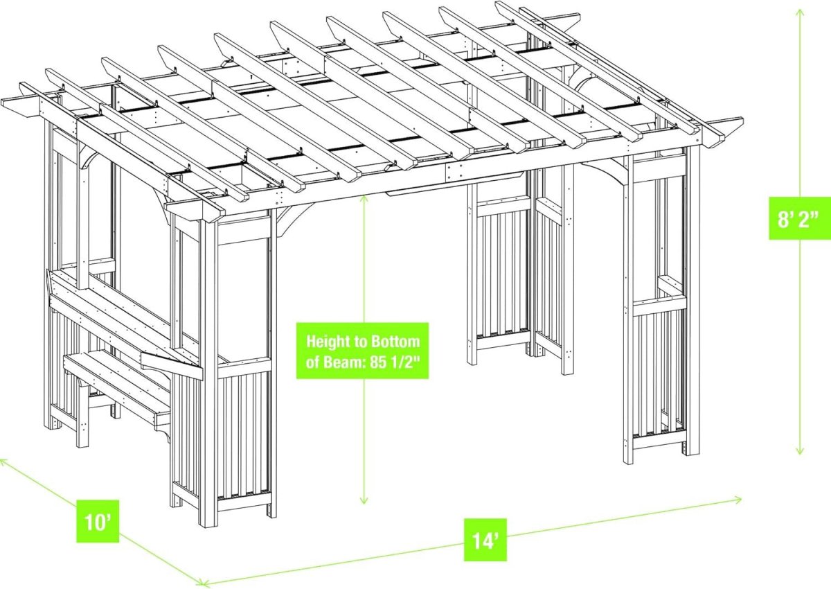 Yardistry Madison Pergola YM11783 - Ezonesglobal - Buy at Wine Coolers Online