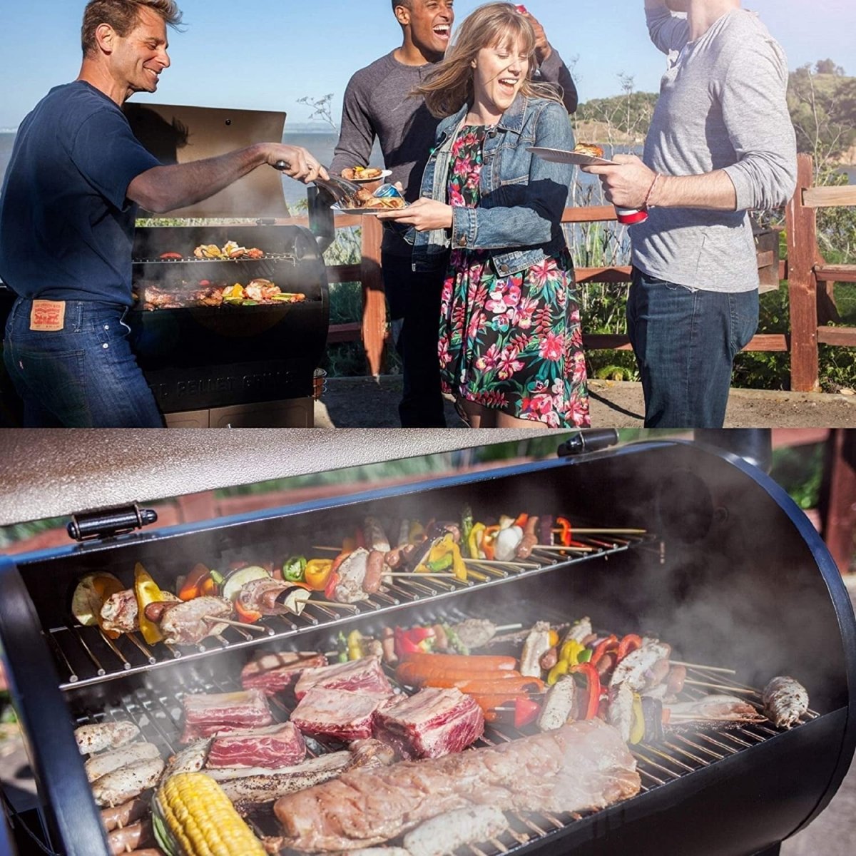 Z Grills Wood Pellet Ultimate 8 - in - 1 Smoker Grill 1000E - Ezonesglobal - Buy at Wine Coolers Online