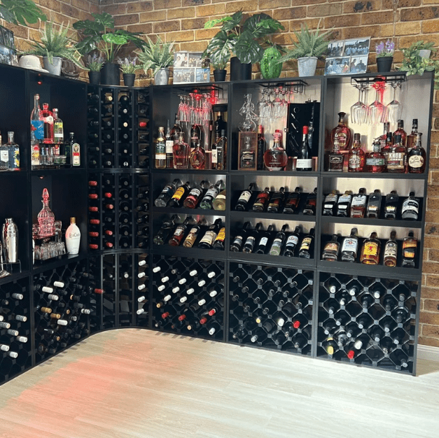 7 Bottle Display Wine Cube WCD07B18T - Kings Bottle - Buy at Wine Coolers Online